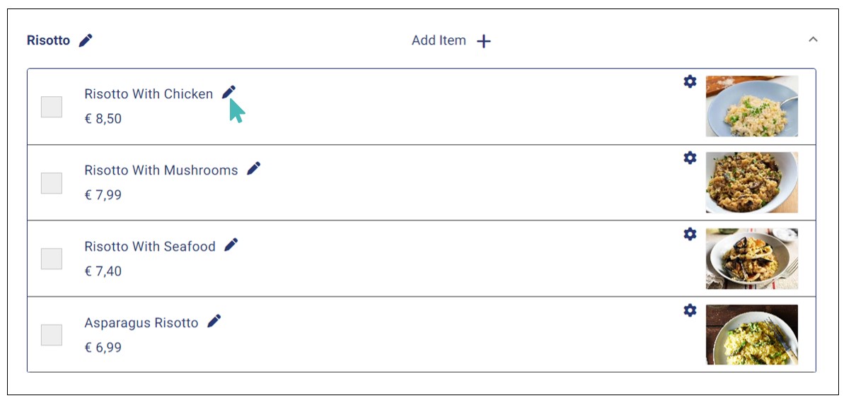 Selecting store items to associate with variants
