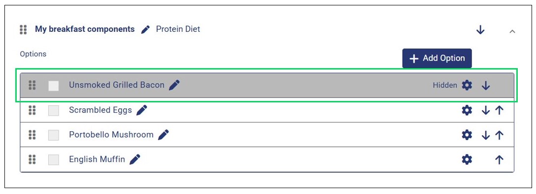 Hidden Option