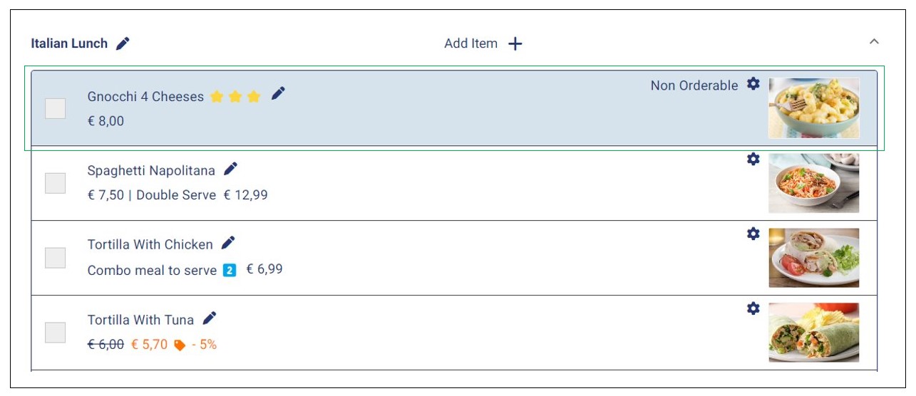 Store Item Set to Not Orderable on Admin Interface