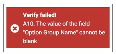 Option Group Name is Blank