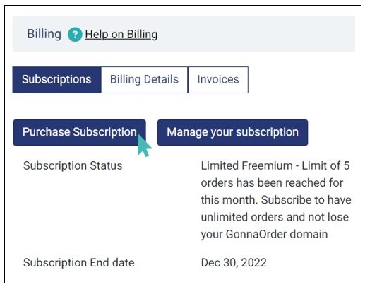 Purchasing a Subscription.