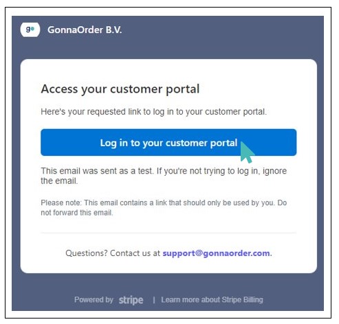 Email With Stripe Customer Portal Link.