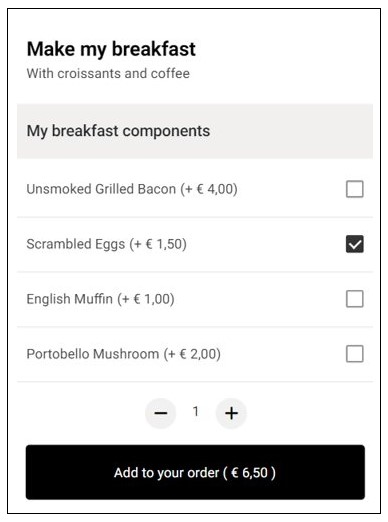 Preselected option