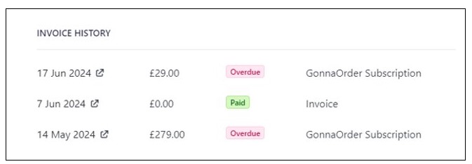 Viewing Your Subscription Invoices.