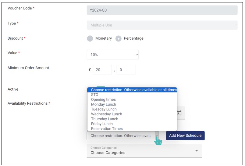 Restricting a Discount Voucher By Schedule