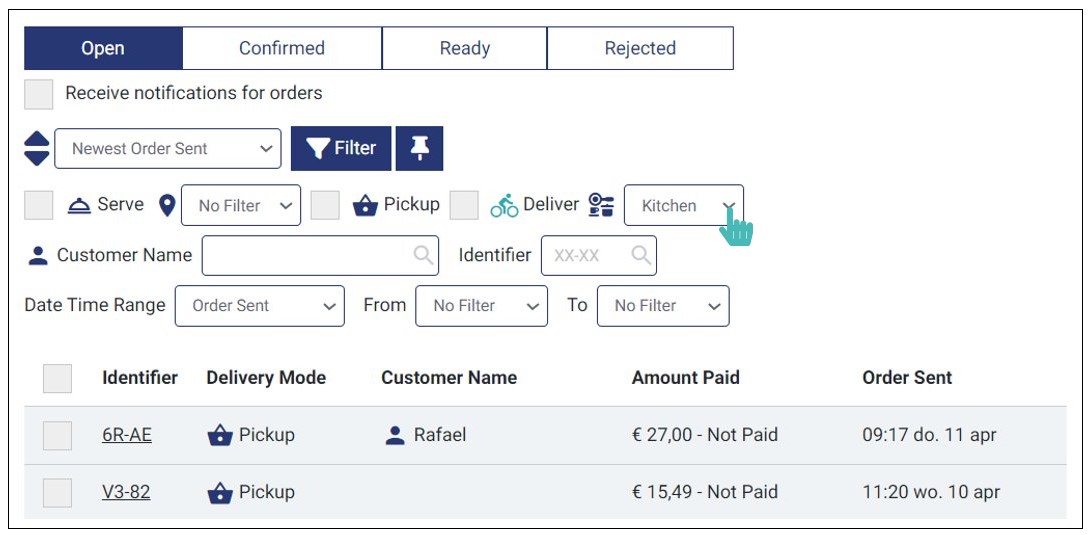 Filter Orders by Stations