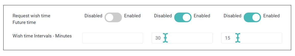 Changing the desired time intervals