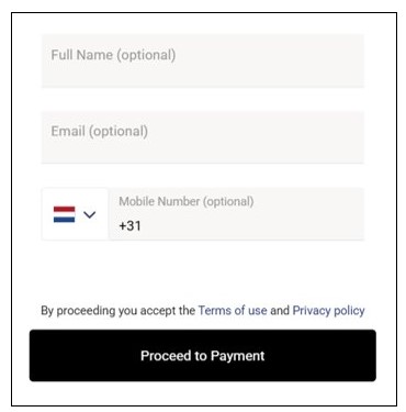 Customer Checkout Page When Payment is Mandatory