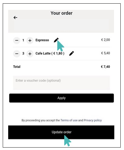 Update Order Items on GoAdmin