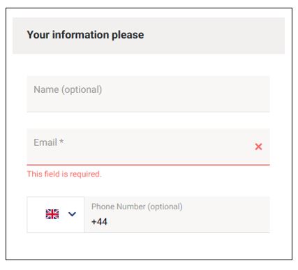 Optional and mandatory fields