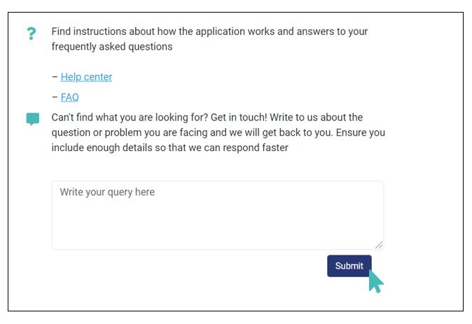 Submitting help queries