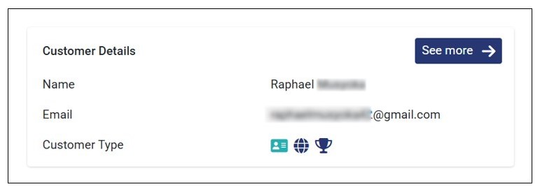 Customer Details Section With Hidden Fields