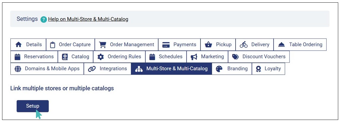 Create a multi-store setup
