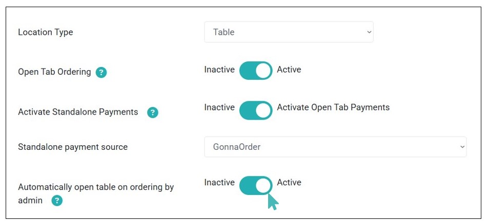 Automatically Open a Table When an Admin User Submits an Order