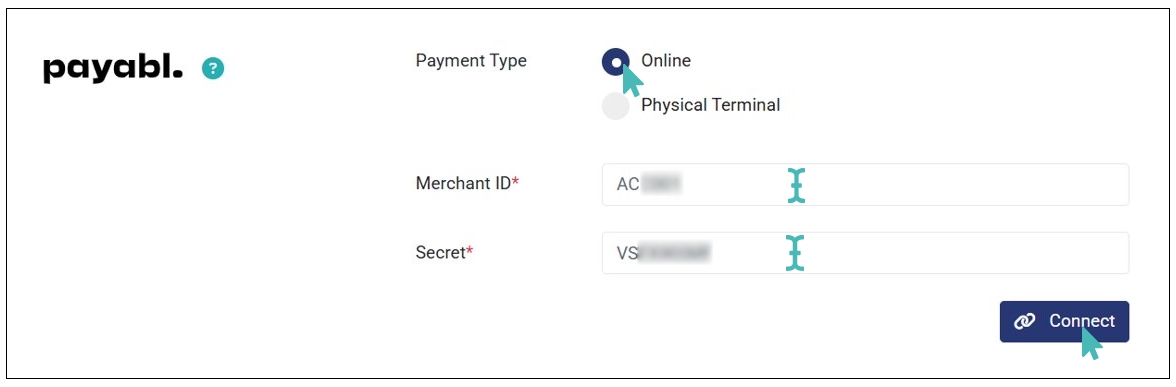 Integrating payabl. for Online Payments
