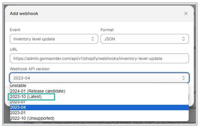 Webhook for Product Level