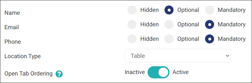 Enable open tab ordering under settings