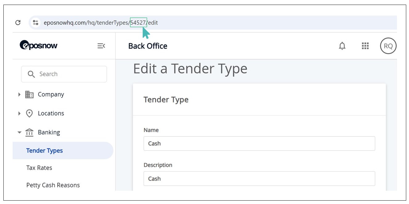 Find Tender ID for Specific Payment Method