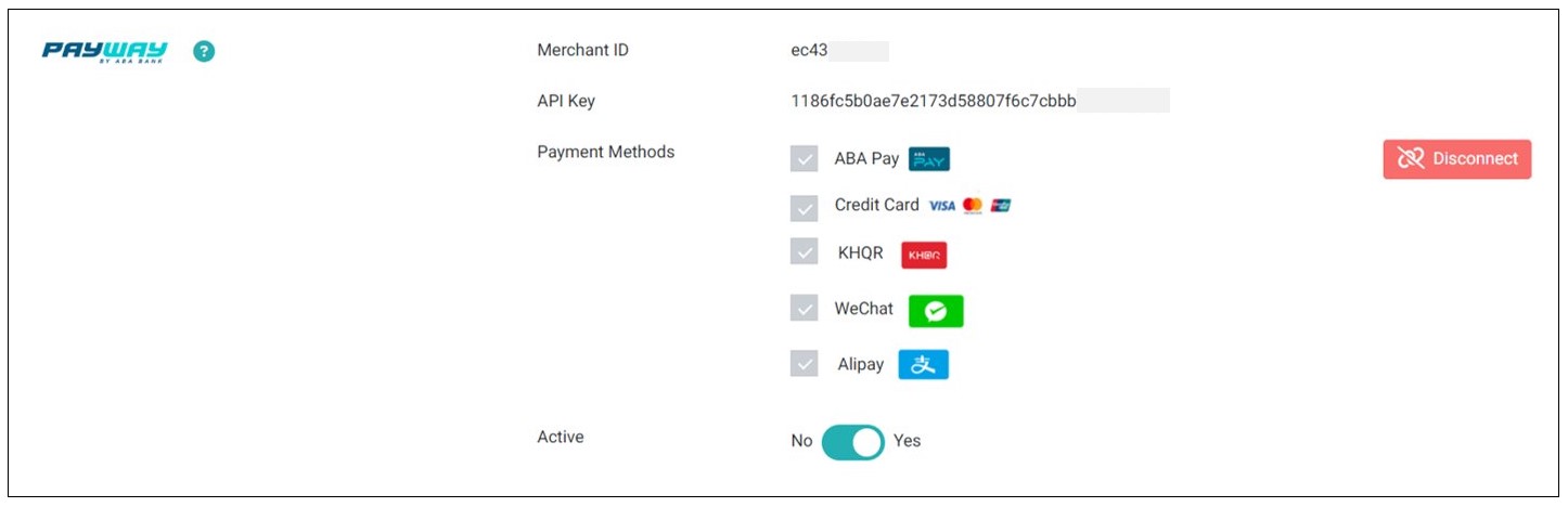 Store Successfully connected to ABA PayWay