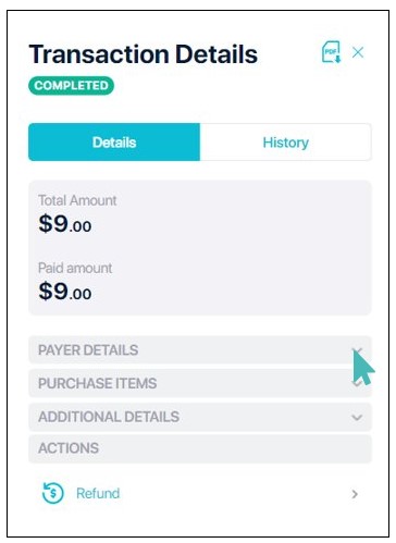 View More Details About a Transaction