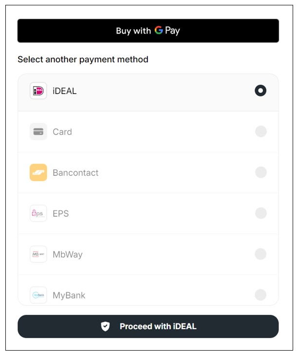 Choose a Payment Method