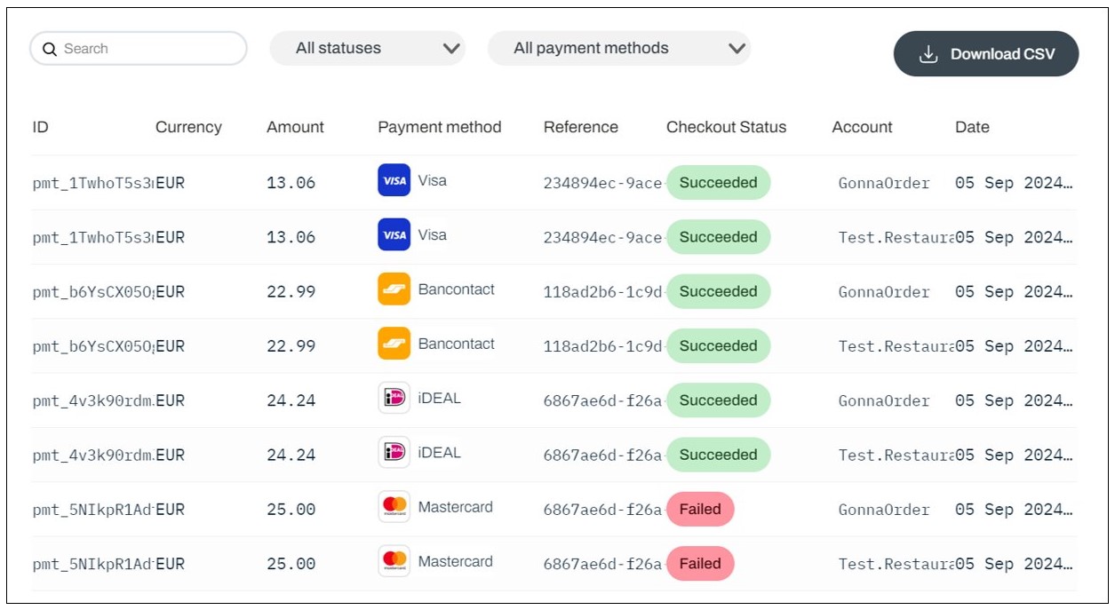 View and Manage Payments