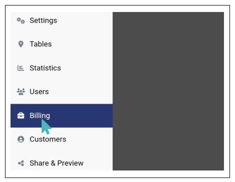 Select Billing on the Left Menu