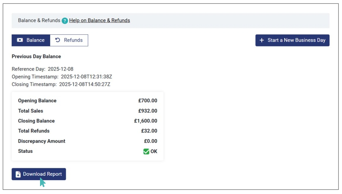 Download the Daily Sales Report Summary