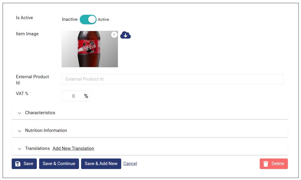 Edit Product Page