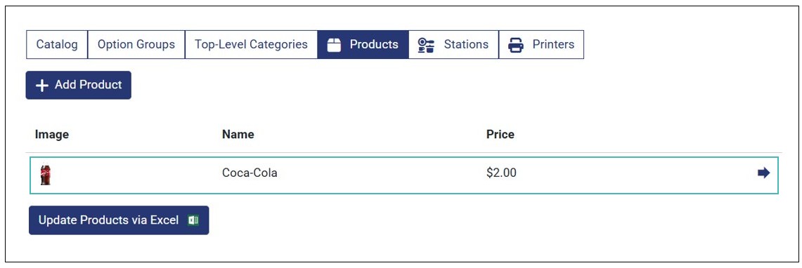 View the Product Under the Products List